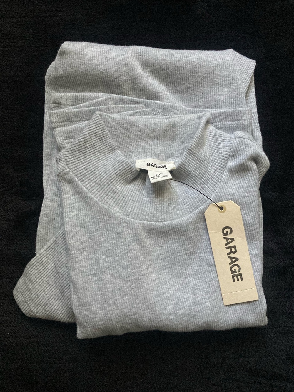 Garage Grey Short Sleeve Mock Neck Knit Midi Dress - Picture 4 of 5